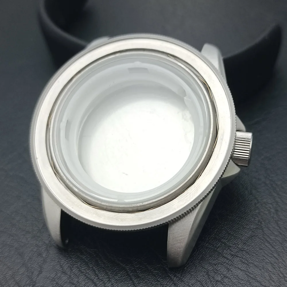 42.5 مللي متر صالح M8215 حركة/القرص الرجال عالية الجودة الصلب حافظة ساعة اكسسوارات سوار حزام صندوق ساعة #3
