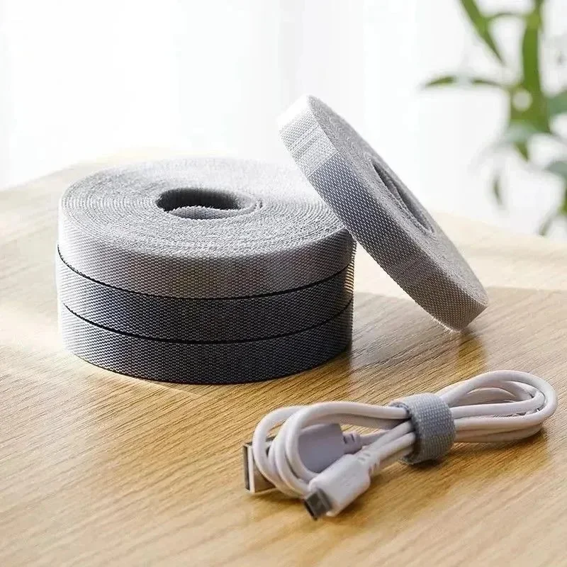 Multi-Purpose Reusable Cable Ties, 1 Roll Fastening Tape for Computer TV Wire Storage