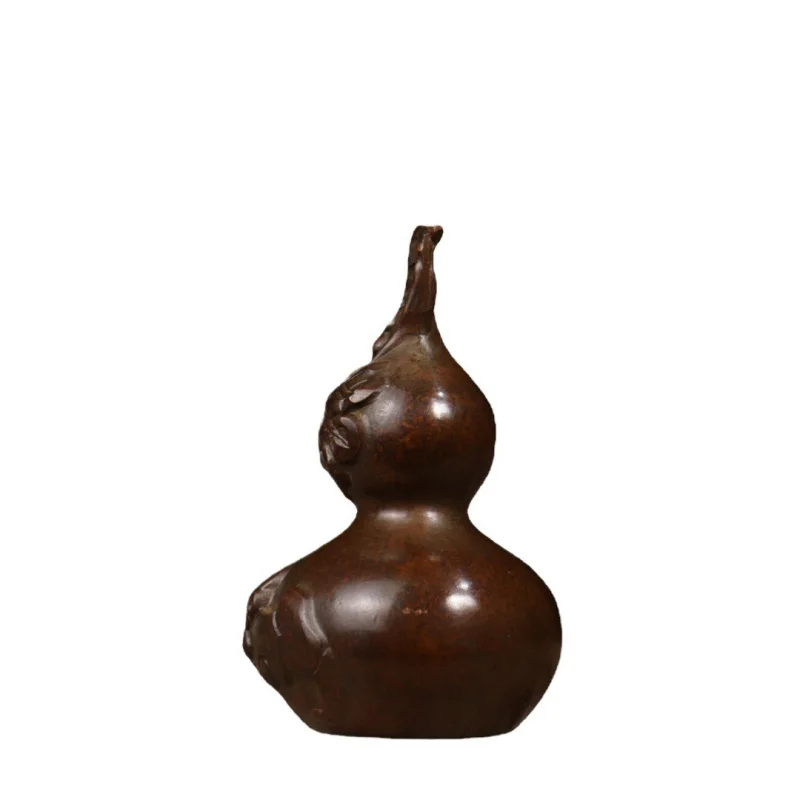 Copper gourd ornament home for living room entrance, creative gift, office decoration piece