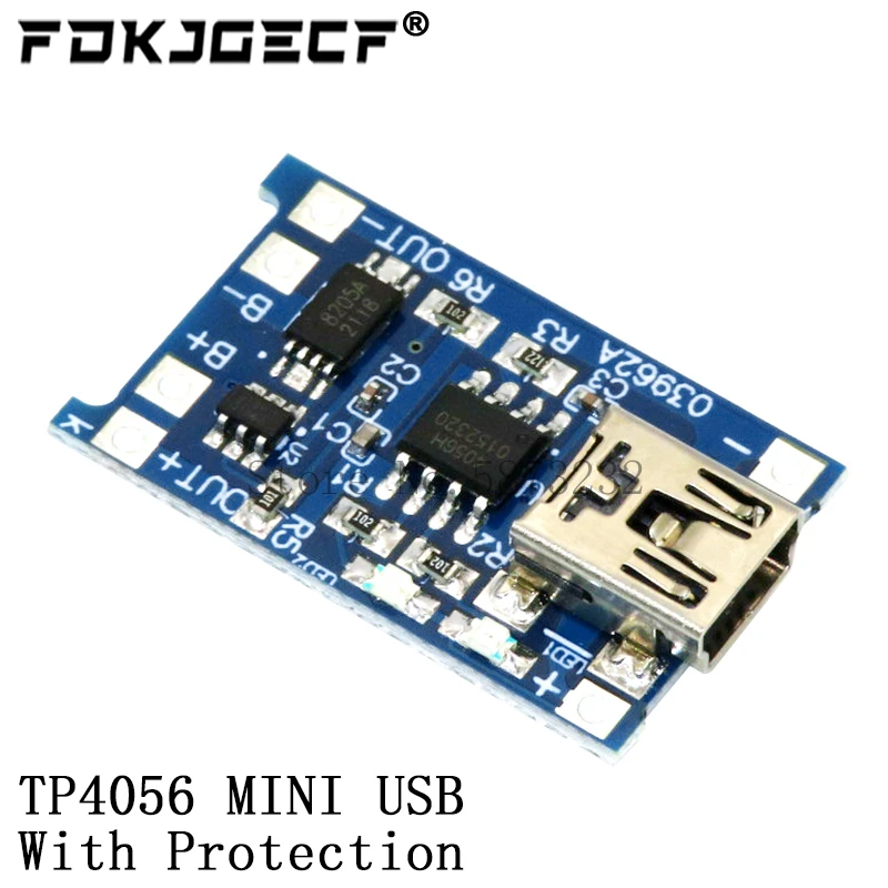 TP4056 With Protection Dual Functions 5V 1A Mini Micro TYPE-C USB 18650 Lithium Battery Charging Board Charger Module 1A Li-ion