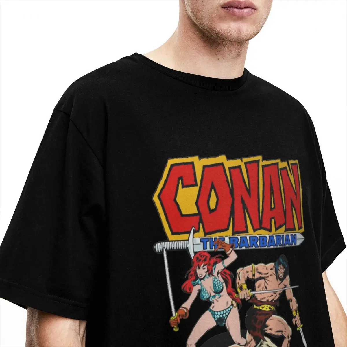 Conan The Barbarian Conan And Red Sonja Merchandise Shirt Men Women Novelty 100% Cotton Unique Clothes