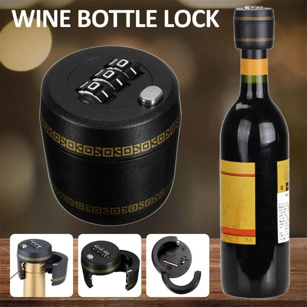 Bar Bottle Cap Sealer Wine Stopper Wine Bottle Lock Password Protected Bottle Combination Lock