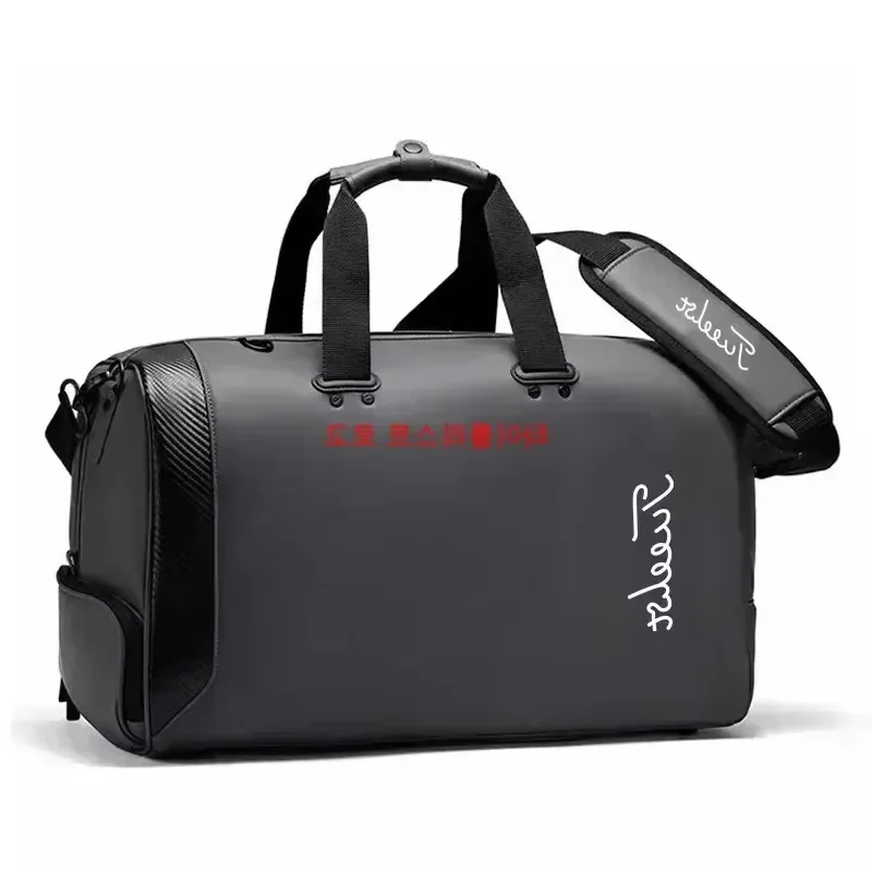 2025 جديد الرجال حقيبة يد حقيبة غولف بولي PU حقيبة ملابس مقاومة للماء سعة كبيرة منطقة الأحذية المستقلة حقائب رياضية بوسطن حقيبة 45*25*27