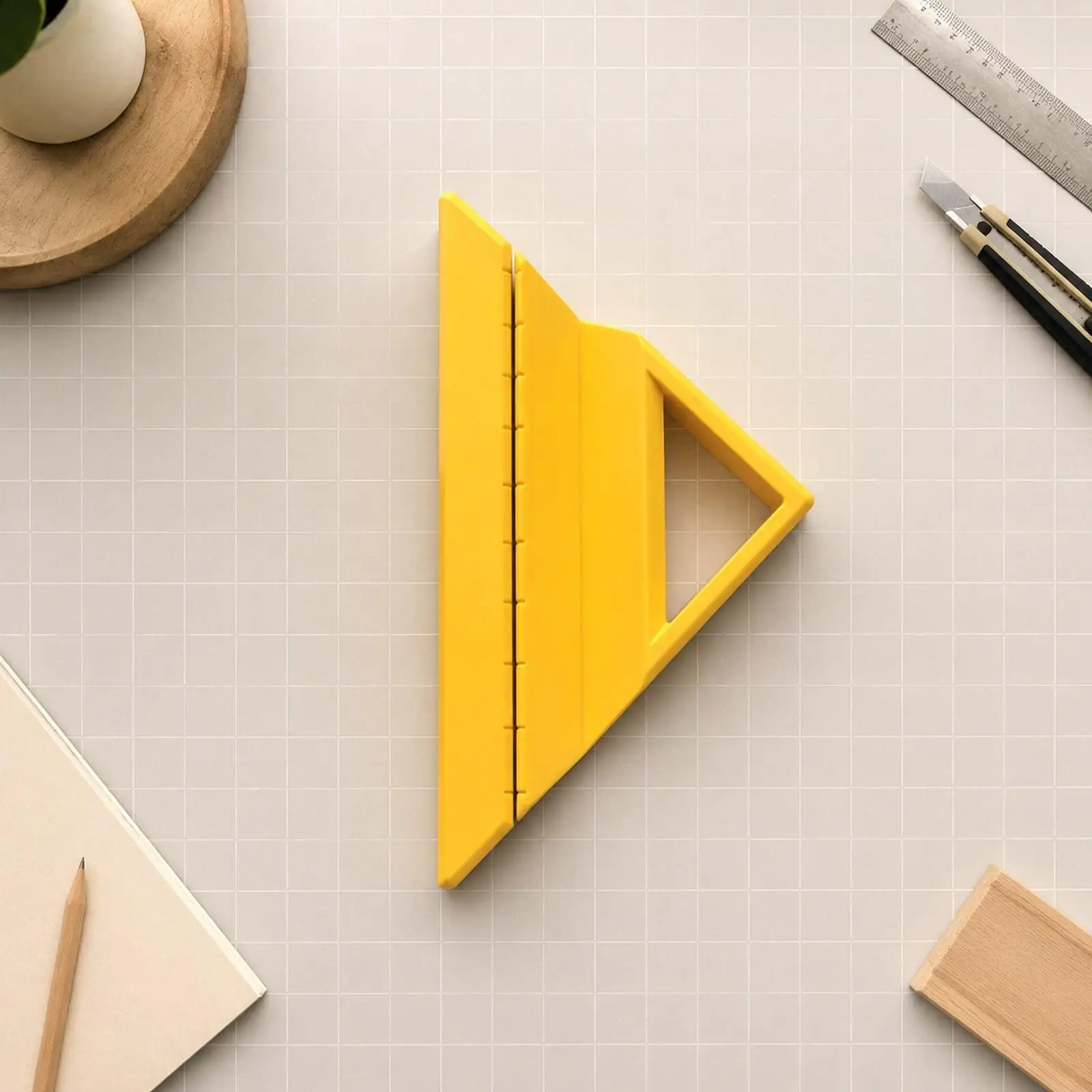 Versatile Tile Edge Trim Trimming Tool with V Grooves Miter Cutting Plastic Square Accessory for Efficient Tile Work