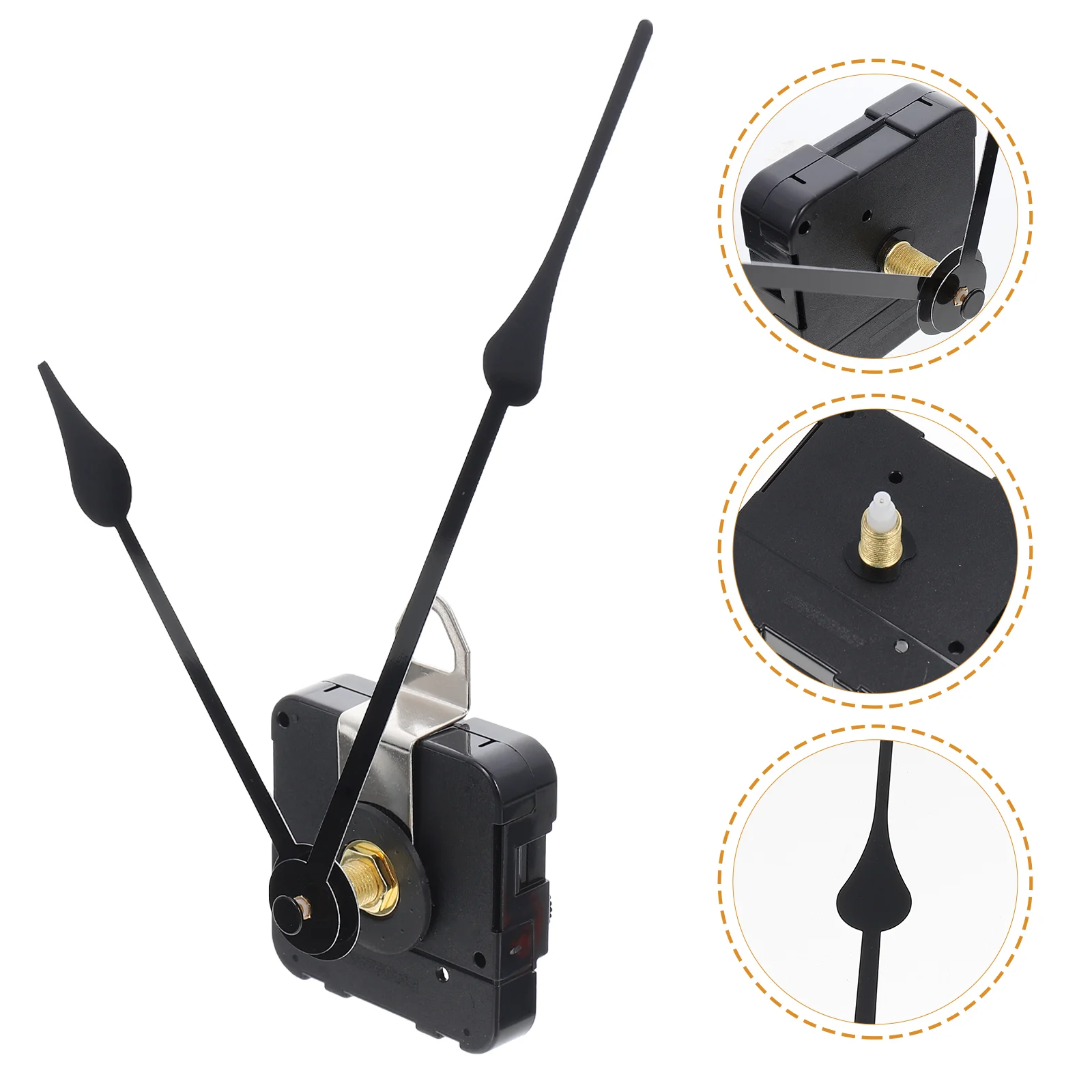 

1 set Movement Kit Wall Mechanism Replacement Metal Parts Diy Clocks Hands Set Mute Wall Hanging Clock Supplies Durable Premium