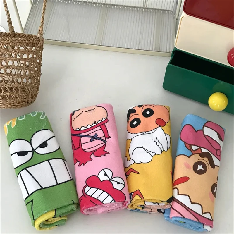 Crayon Shin-chan Cute Cartoon Waniyama San Printed Towel Kawaii Periphery Adorkable Bathroom Room Decoration Lovely Home Decor