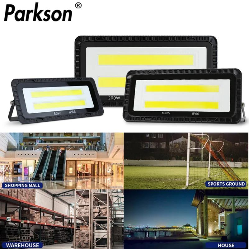 AC220V reflektor LED 100W 200W IP66 wodoodporne oświetlenie zewnętrzne COB reflektor reflektor projektor zewnętrzny LED lampa ogrodowa