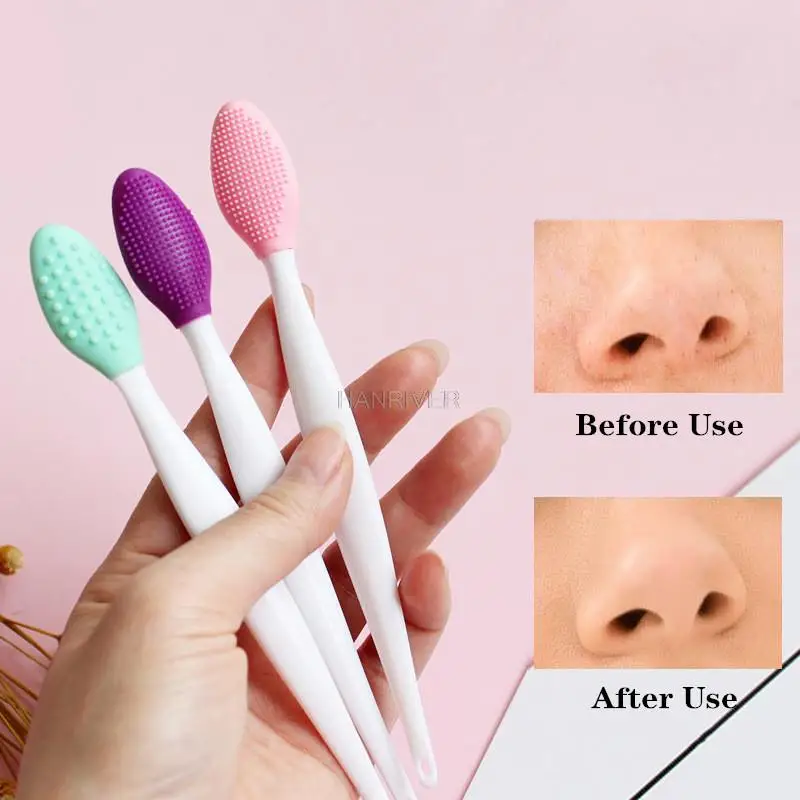 Cleanser Gezichtsneusborstelreiniger gezichtsbehandeling zachte siliconen exfoliator zwarte vlekken los neusreiniger gezichtsverzorgingstool op