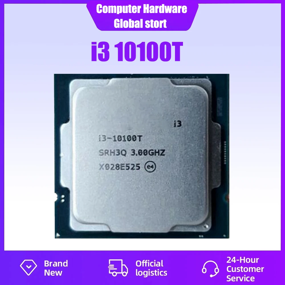 

Used Core i3 10100T 3.0GHz Quad-Core Eight-Thread CPU Processor 6M 35W LGA 1200 without Cooler