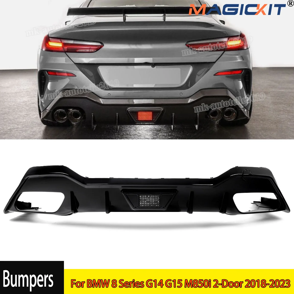 

Rear Bumper Diffuser Lip W/ LED For BMW 8 Series G14 G15 M850i 2-Door 2018-2023