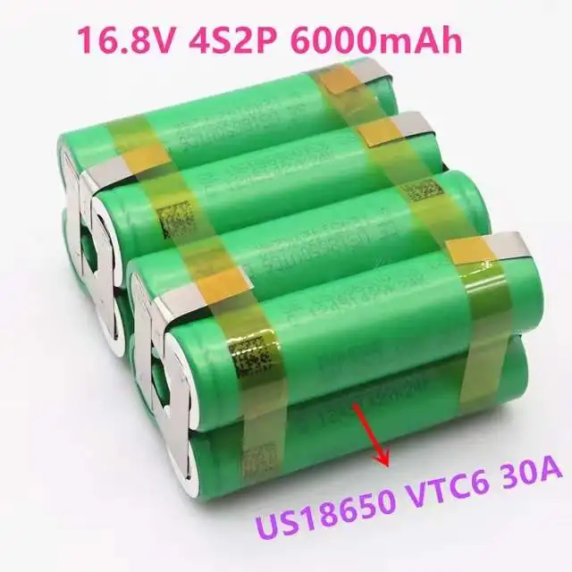 (customized) 18650 vtc6 battery  30amps screwdriver battery electrode battery 3s1p 4s1p 5s1p 4s2p 5s2p 12V 16.8V 21V