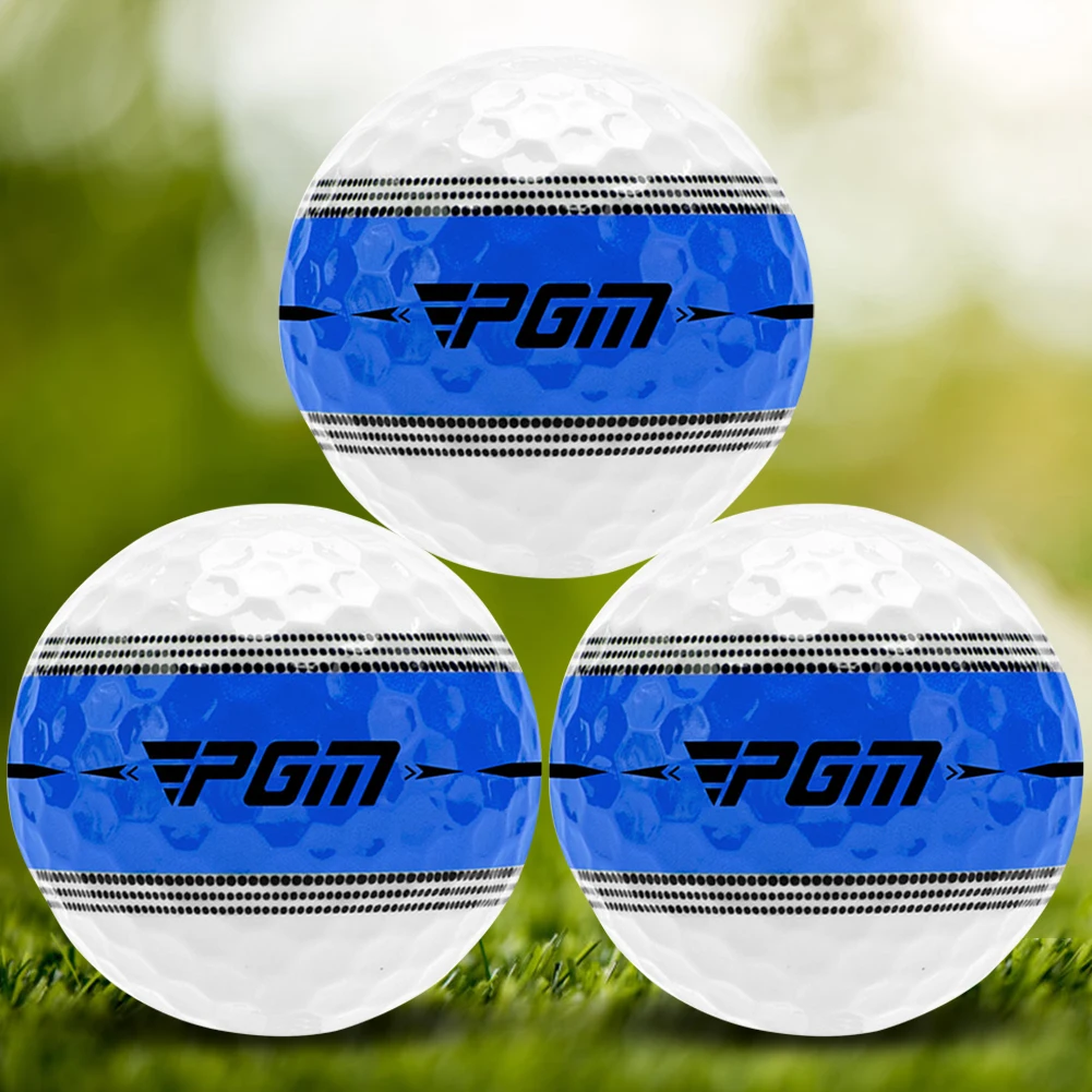 3Pcs Professional Golf Balls 360° Track Line 2 Layer Golf Putter Aid Ball High Elasticity 42mm for Indoor Outdoor Golf Training