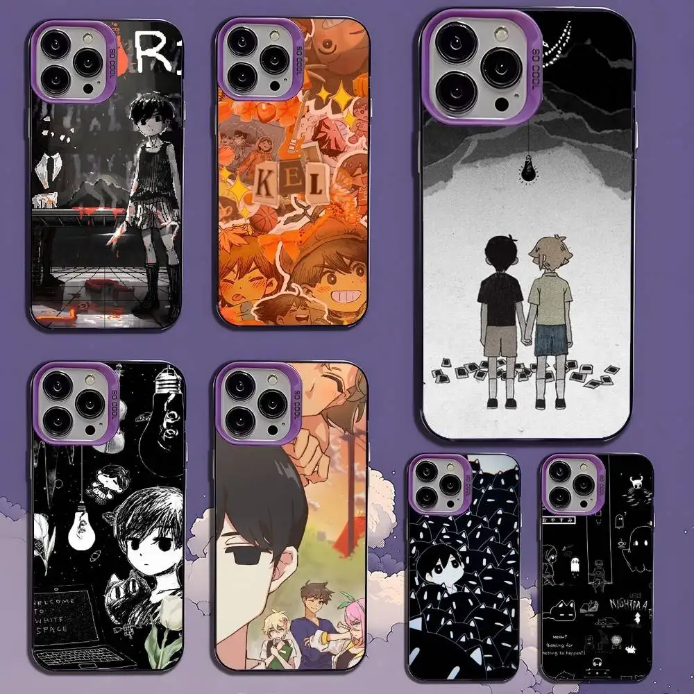 

O-Omori Game Phone Case For iPhone17,16,15,14,13,12,11,Mini,Pro,SE,MAX,plus,Purple Matte Silicone Cover