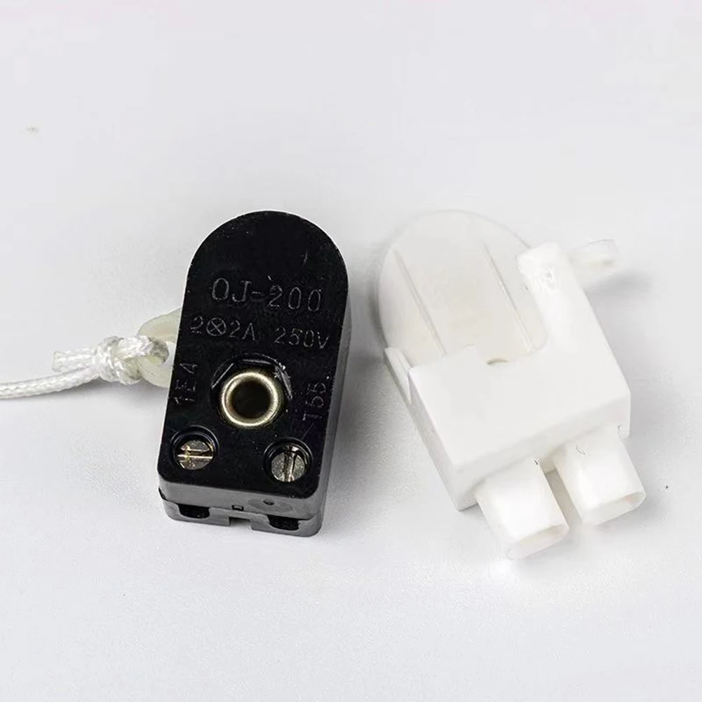 2PCS Pull Cord Light Switch 250V 2A Rotating On/Off Switch For Wall Lamp Ceiling Fan Floor Lamp Easy Install