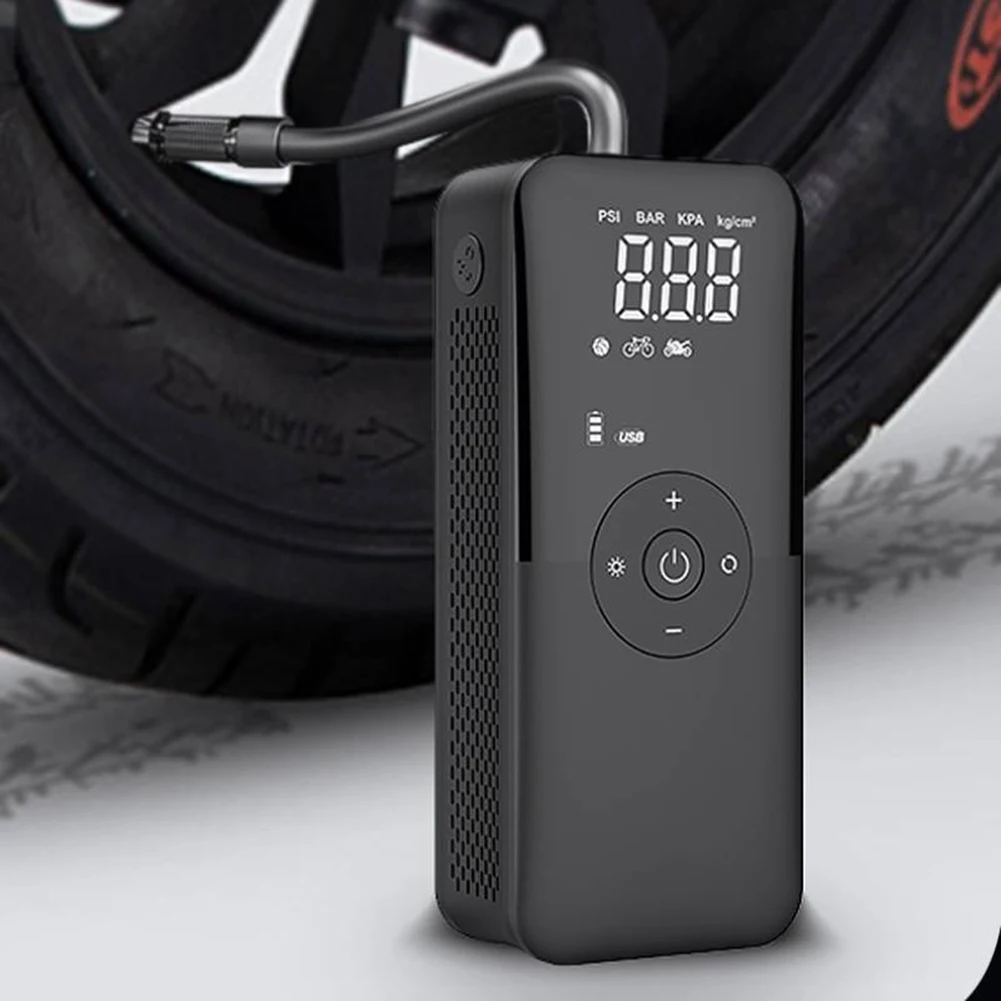 

Digital Tire Inflator Mini Portable Lightable Air Compressor Multifunctional Wireless Air Pump For Car Ball Bicycles