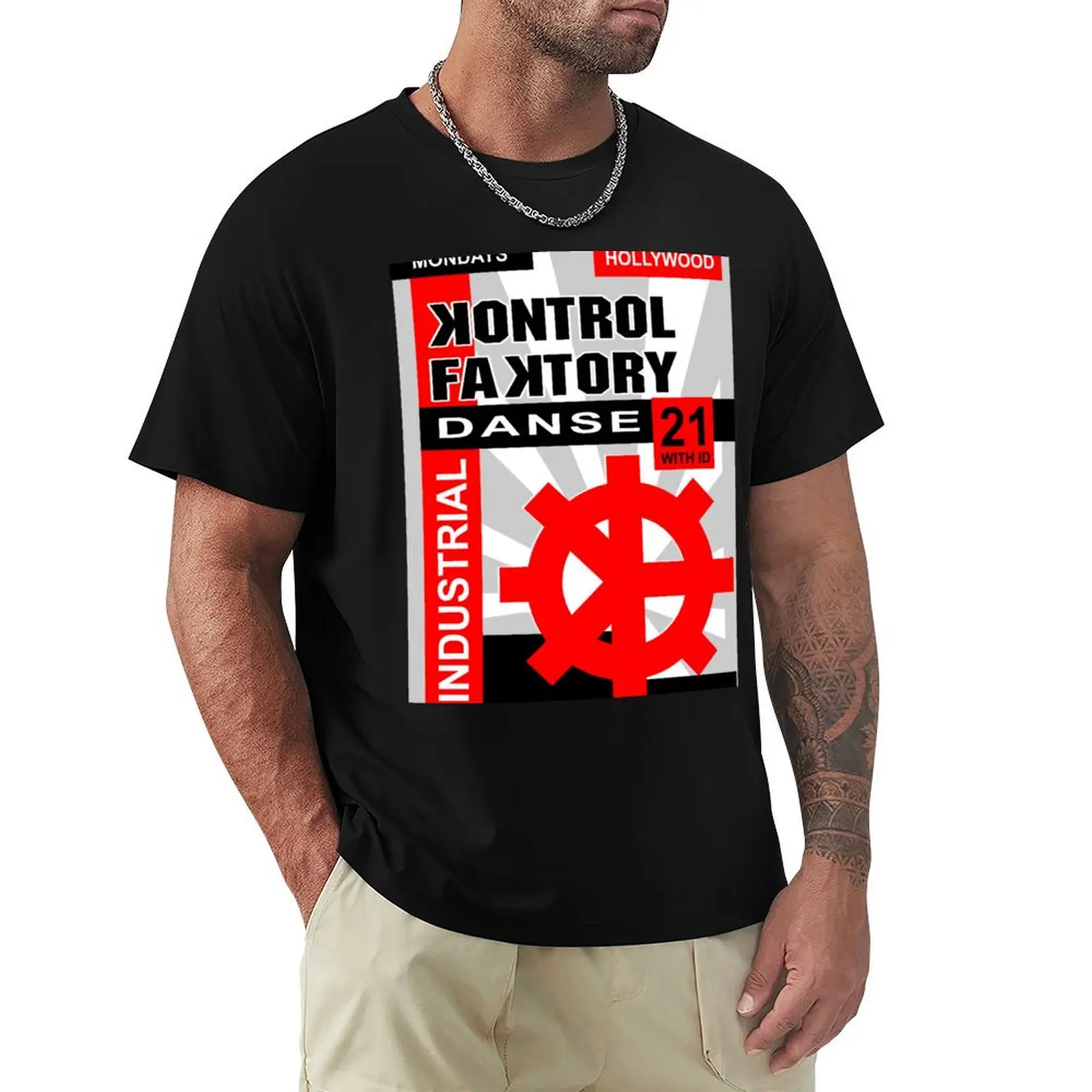 Футболка Kontrol Faktory Industrial Danse с креативным графическим принтом