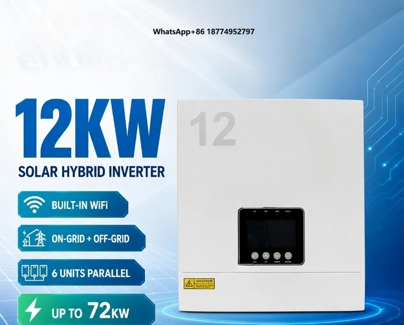 Suoer 12kw Hybrid Solar Inverter  AC Inverter for Home Solar System 60Hz Output Frequency for Lead-Acid Battery
