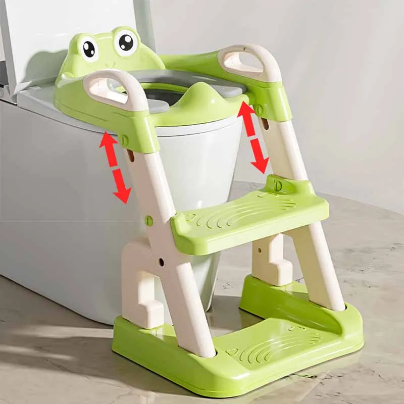 Cartoon Frog Children\'s Portable Toilet Seat Baby Potty Urinal for Children Potty Training Kids Urinal Staircase Children\'s Pot