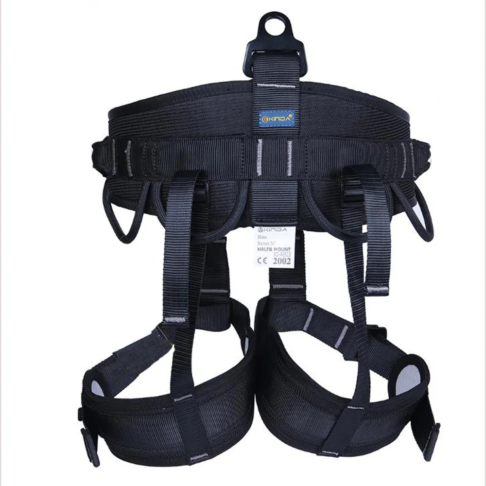 Professional Rock Climbing Harness Half Body Safety Rappelling Mountaineering Belts Rescue Fall Arrest Protection Equipment