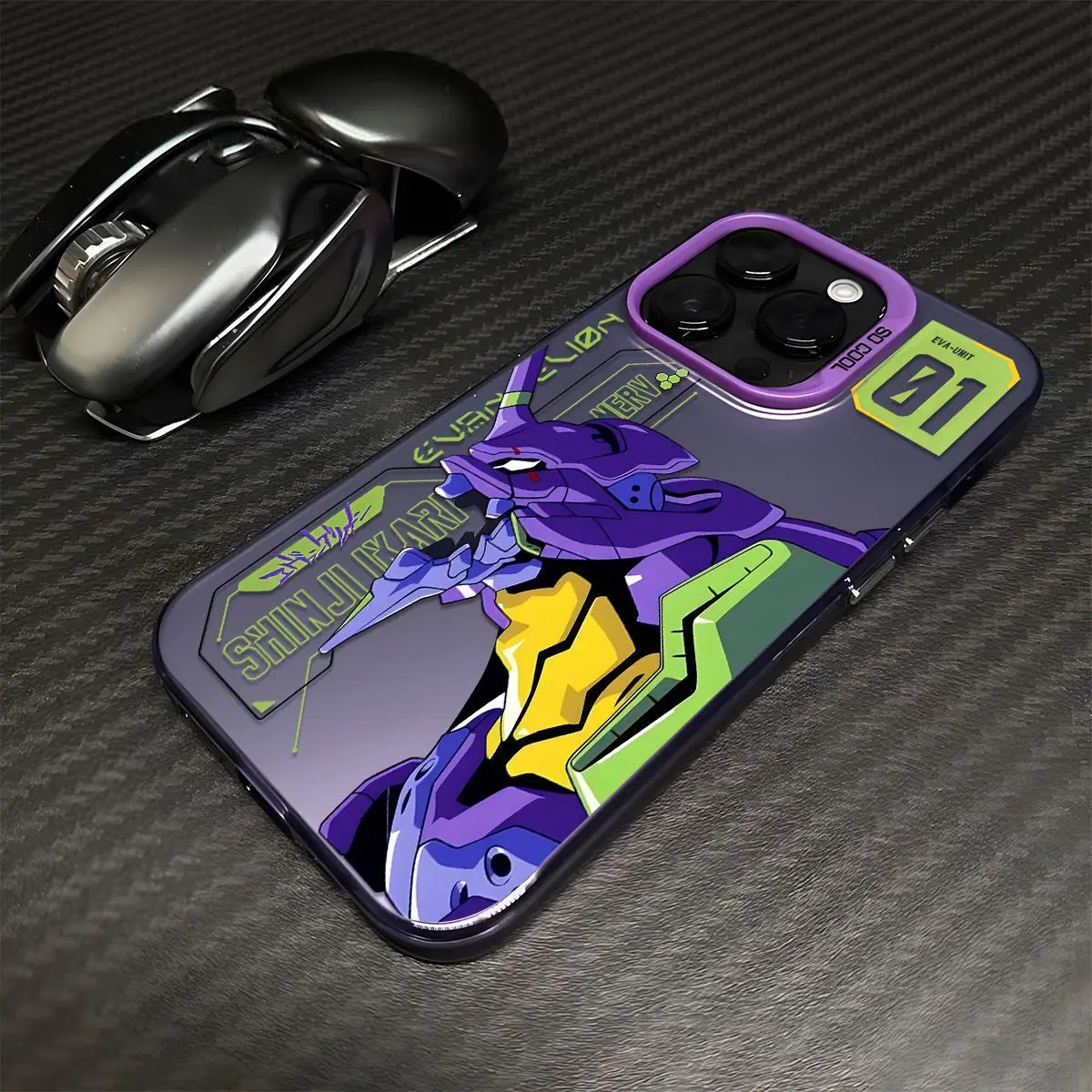 Funda de teléfono Anime NEON GENESIS EVANGELION EVANGELION-01 dibujos animados adecuado IPhone15promax 16 transparente estudiante niño regalos de cumpleaños