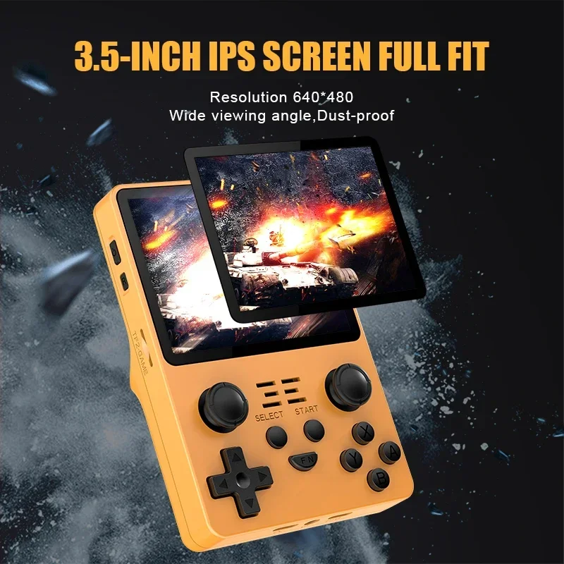 Imagem -03 - Powkiddy-handheld Game Console para Crianças Rgb20s 3.5-polegada 4:3 Ips Screen Retro Open Source System Rk3326 Dual Card Video Game Presentes