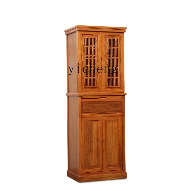 

TQH New Chinese style solid wood Buddhist niche with door for Taiwan household Guanyin Bodhisattva Guan Gong