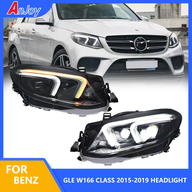 

Car Lights for Benz GLE W166 Class Headlights 2015-2019 LED Head lamp LED DRL matrix Dynamic Signal Auto Accessories