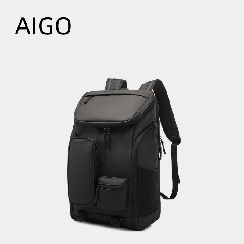 

AIGO Male Backpack For Teenagers Luxury Waterproof Large Capacity School Bags Camping Oxford USB Charging Rucksack Men Mochila