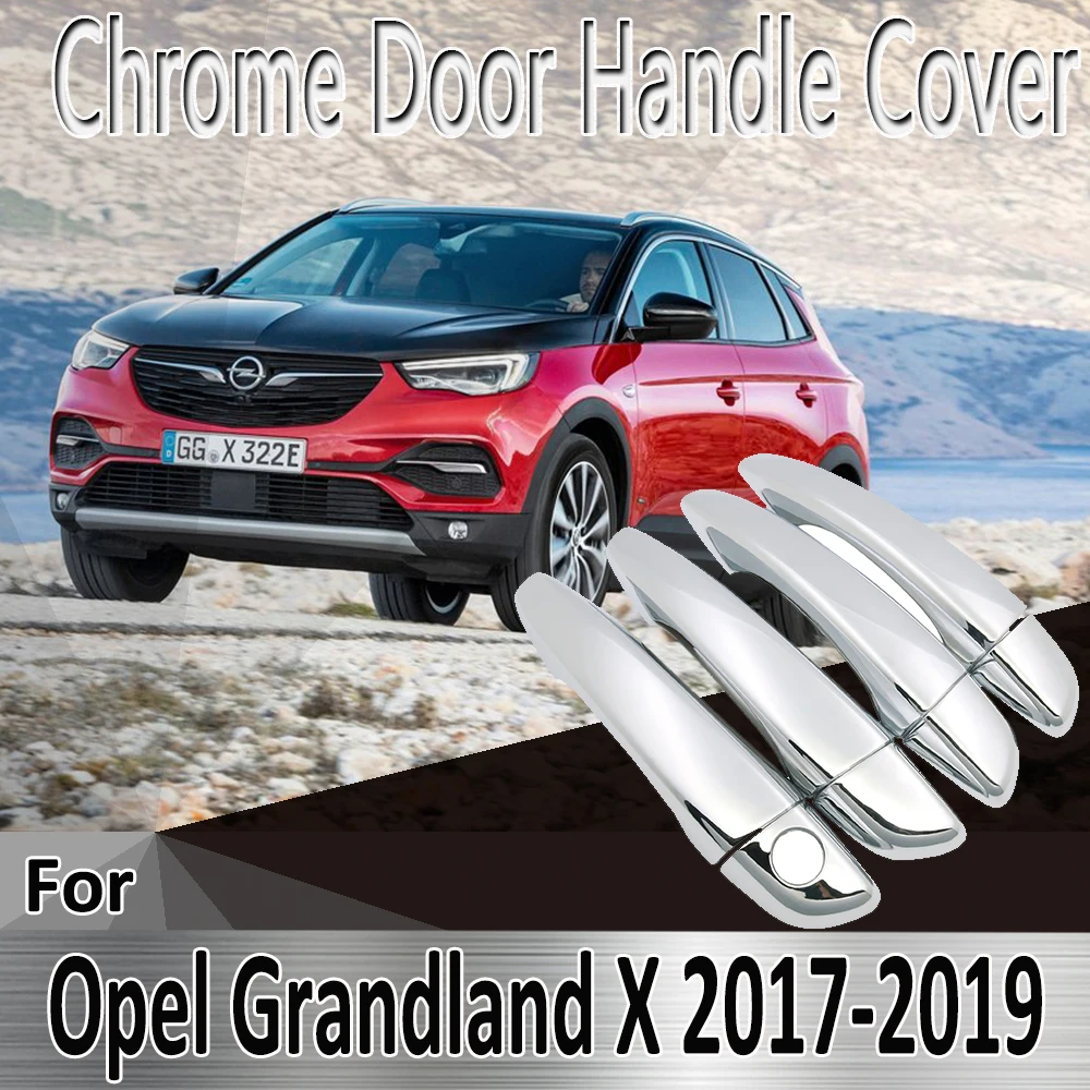 

For Opel Vauxhall Grandland X 2017 2018 2019 Styling Stickers Decoration Chrome Door Handle Cover paint Refit Car Accessories