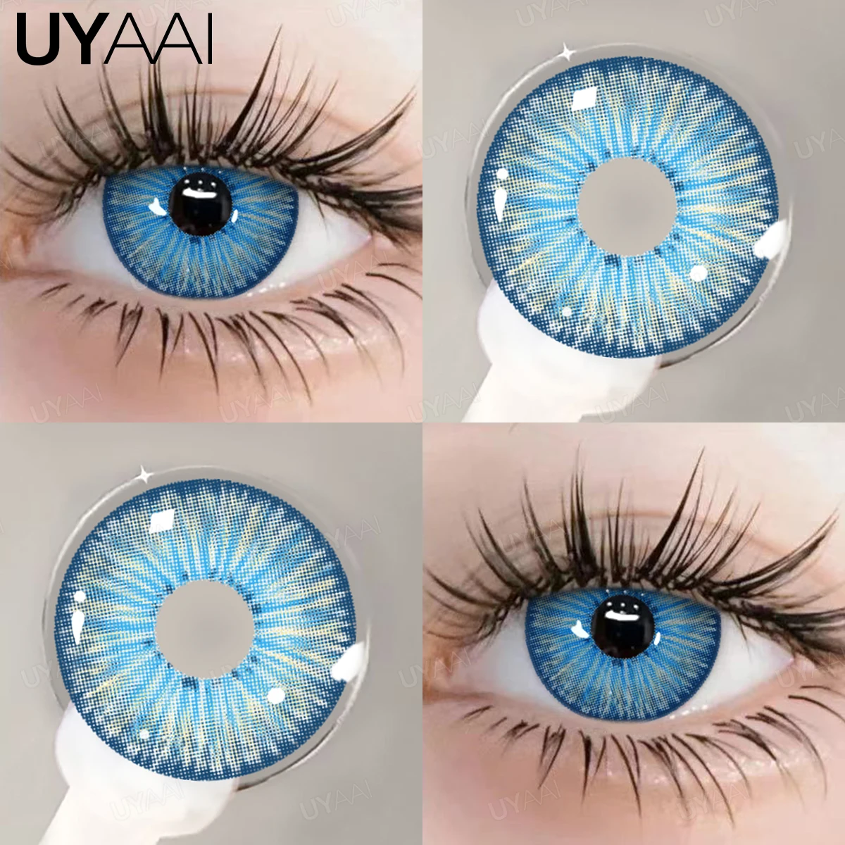 UYAAI NIEUWE Blue Eye Kleur Lens 1 Paar Groen Gekleurde Leerlingen voor Ogen Natuurlijke y2k Mode Lenzen Koreaanse Stijl Colorcon Oogcontacten