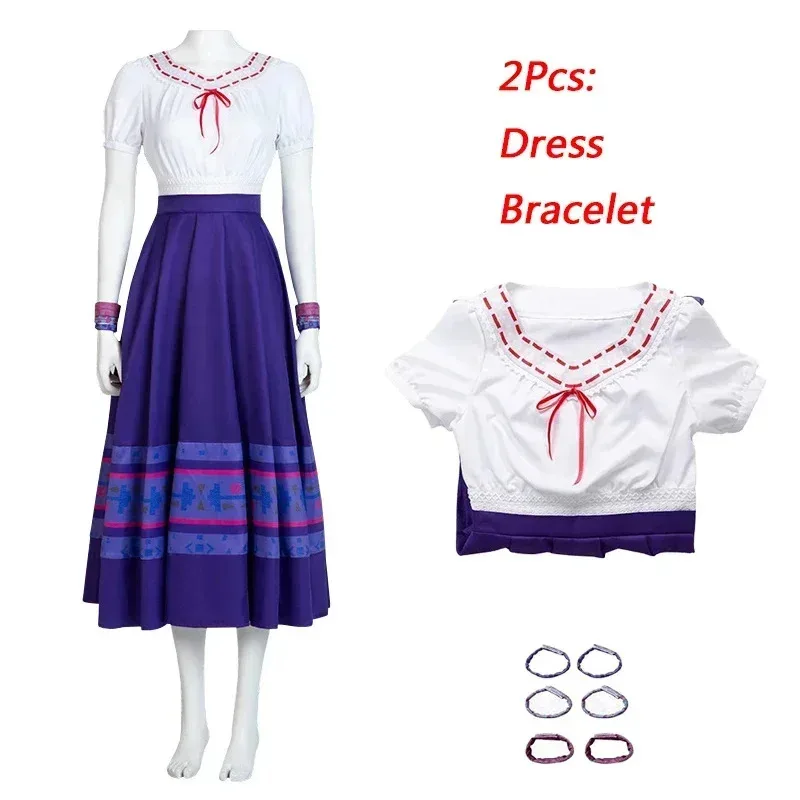 111 www Halloween Encanto Madrigal Traje Vestido para Mulheres Luisa Cosplay Vestidos de Princesa Roupas Hallowee