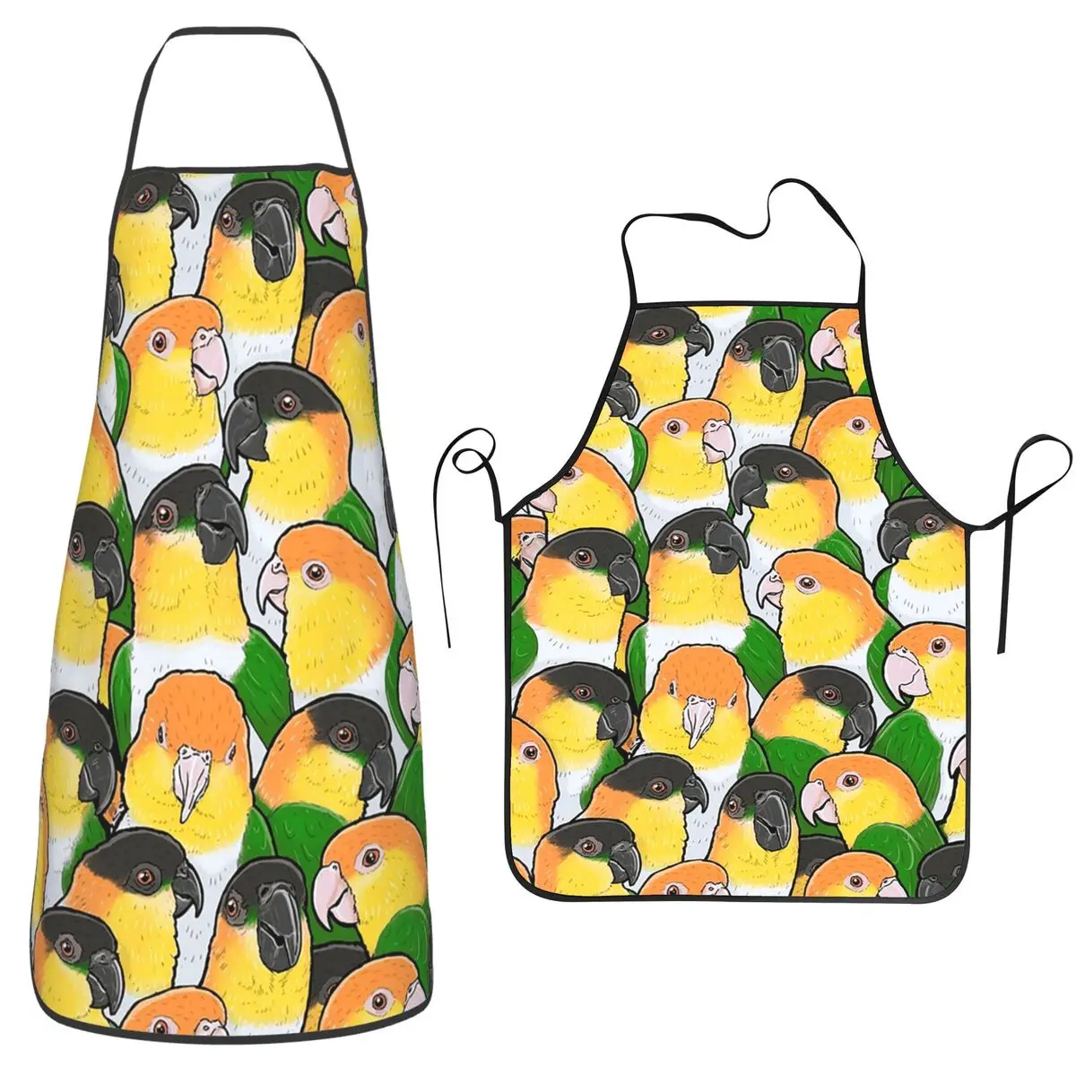 Delantal de Cocina Impermeable Caique Parrots para Mujeres y Hombres, Ideal para Jardinería y Limpieza