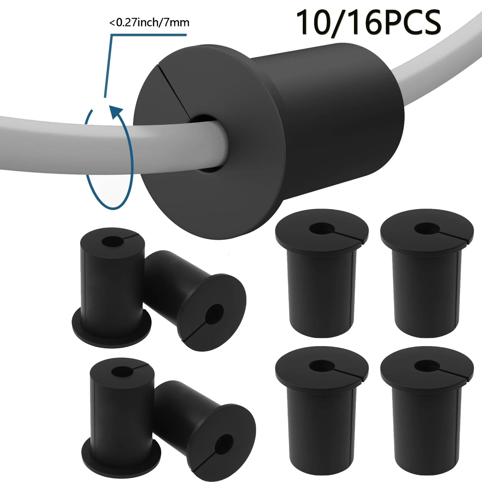 10/16Pcs 3/4 inch Starlink Wall Cable Pass Through Bushing Grommets For Ethernet Cable 24/19mm Diameter Hole for Protecting Cord