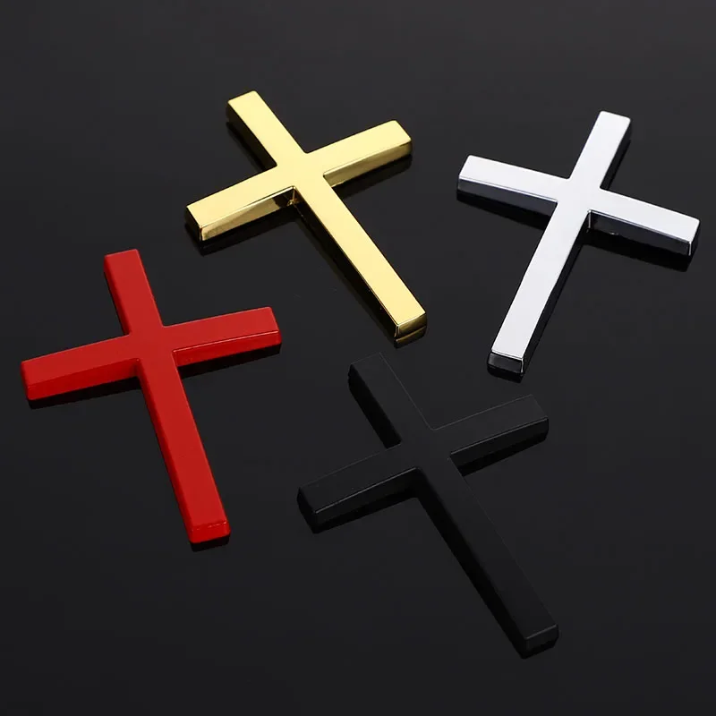 Car Sticker Metal God Christian Cross Decal Side Body Emblem Badge For Mercedes BMW Audi Nissan Honda opel  Toyota Auto Styling