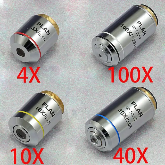 Professional 4X 10X 20X 40X 100X Infinity Plan Objective Lens 195