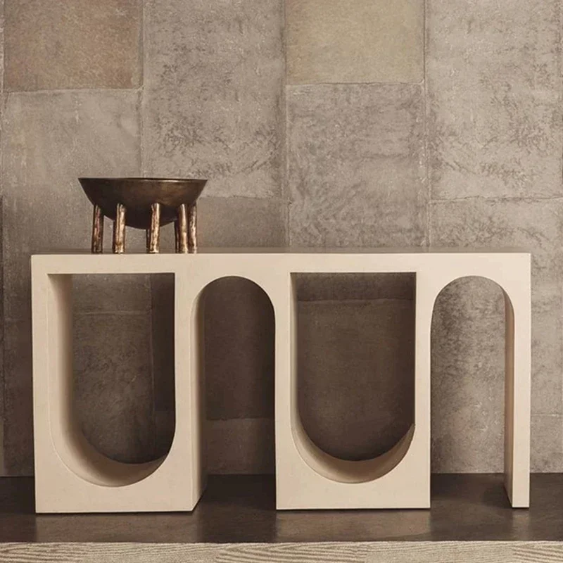 

Italian Minimalist Console Misty Style Mid-Ancient Decoration Console Tables a Long Narrow Table