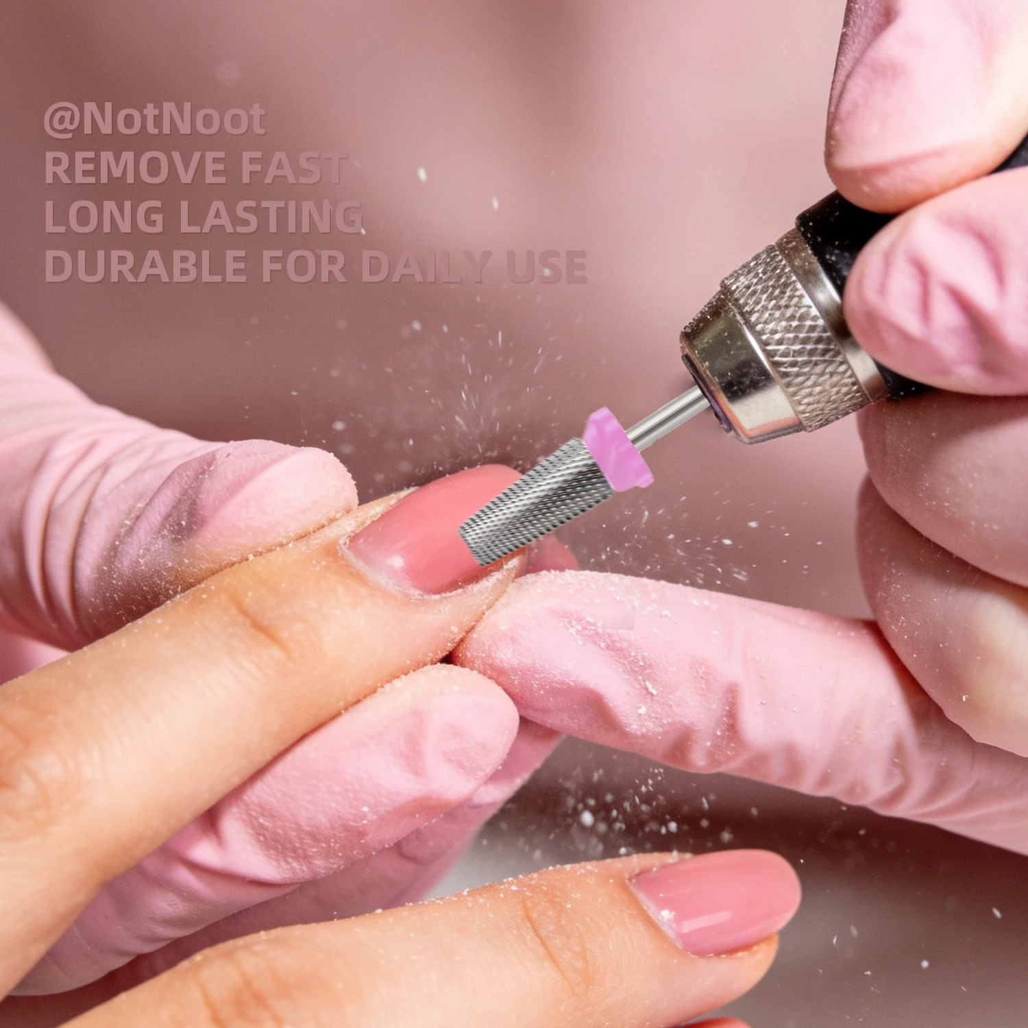 Nagelbohrer, 5-in-1 Hartmetall-Konischer Bohrer, 3/32 Zoll Schaft für schnelles Entfernen von Acrylnägeln, Hartgelen und Nagelhaut – Detail 4