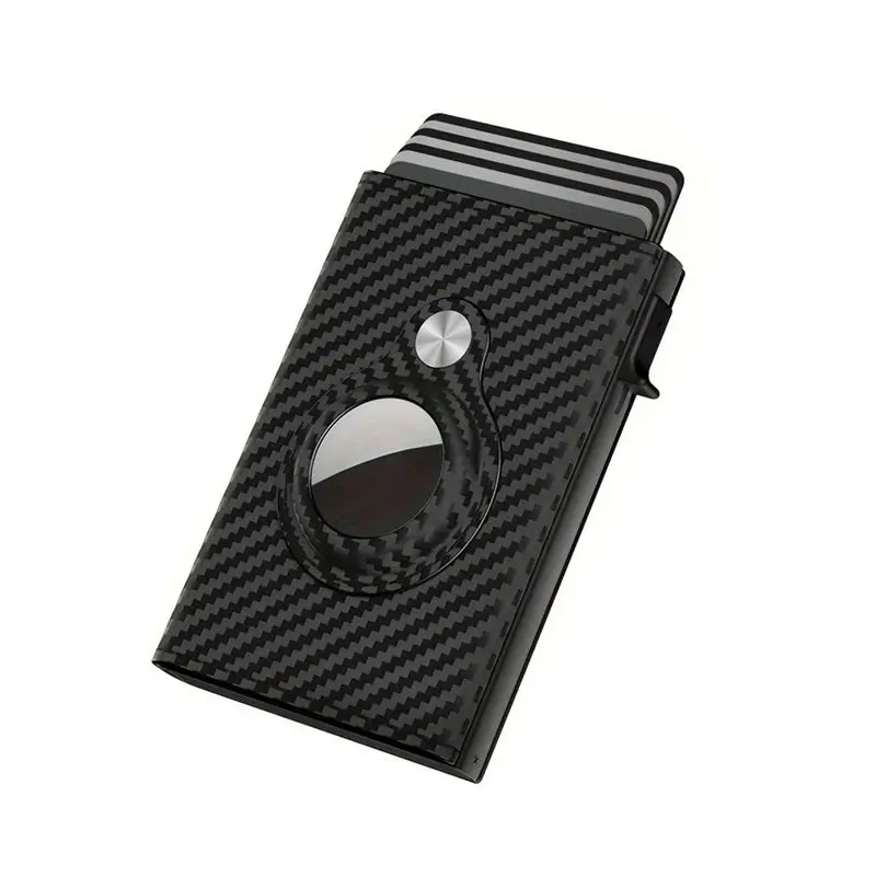 

НОВИНКА: Мужской минималистичный умный кошелек для AIRTAG Slim, тонкий держатель для карт из углеродного волокна с отделением для 9-14 карт, окошком для ID и слотом для наличных