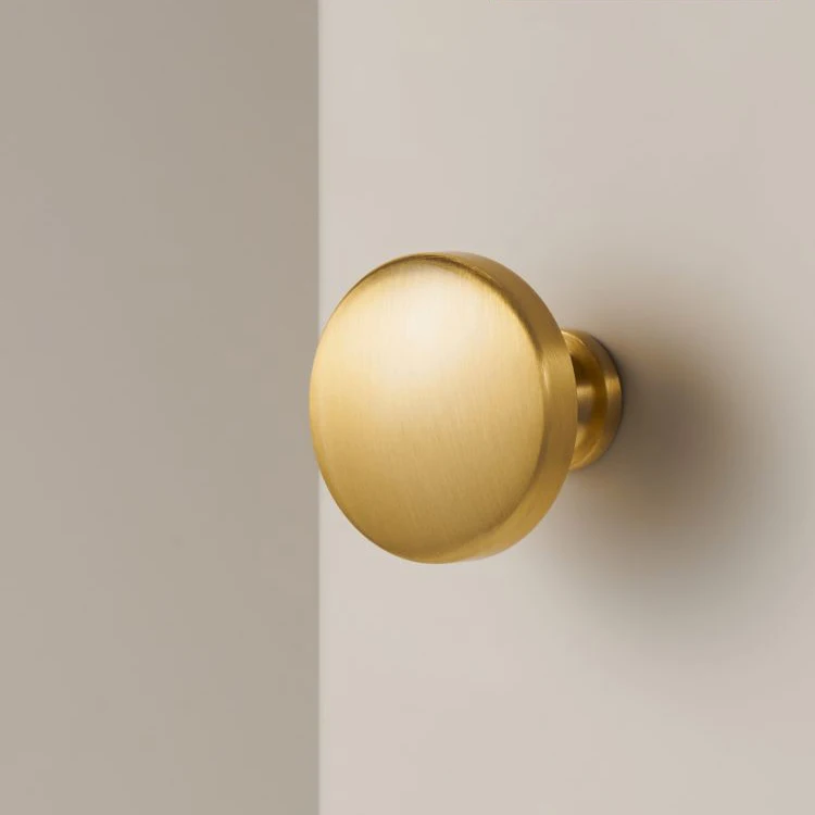 Solid Brass Three Sizes Available Round Cabinet Knobs Comfortable To Use  Adapted to Different Styles of Cabinet Handle