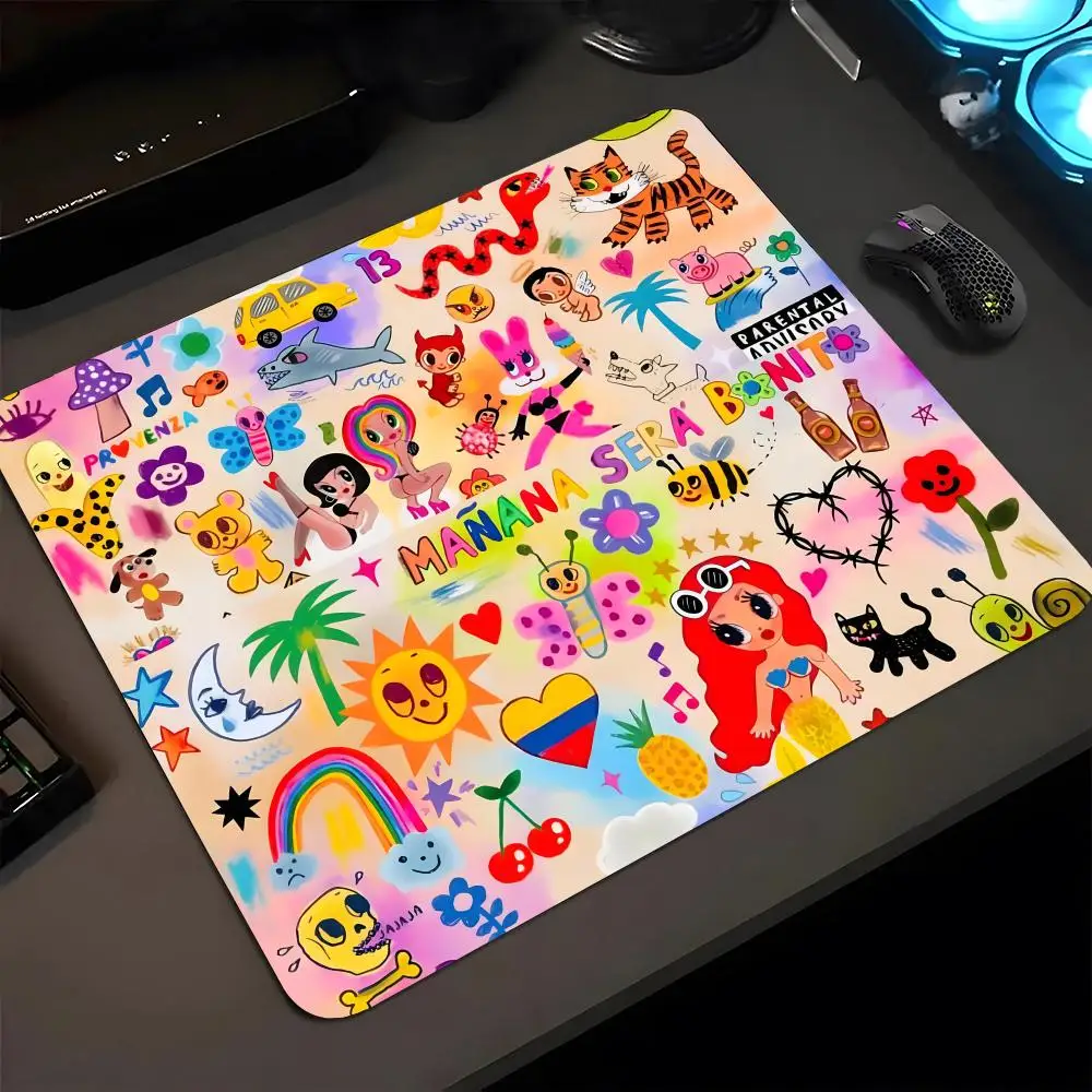 Karol G Manana Sera Bonito Mouse Pad 18x22cm Small Rug  Keyboardpad Lock Edge Deskpad kawaii  Desktop Protection Mats