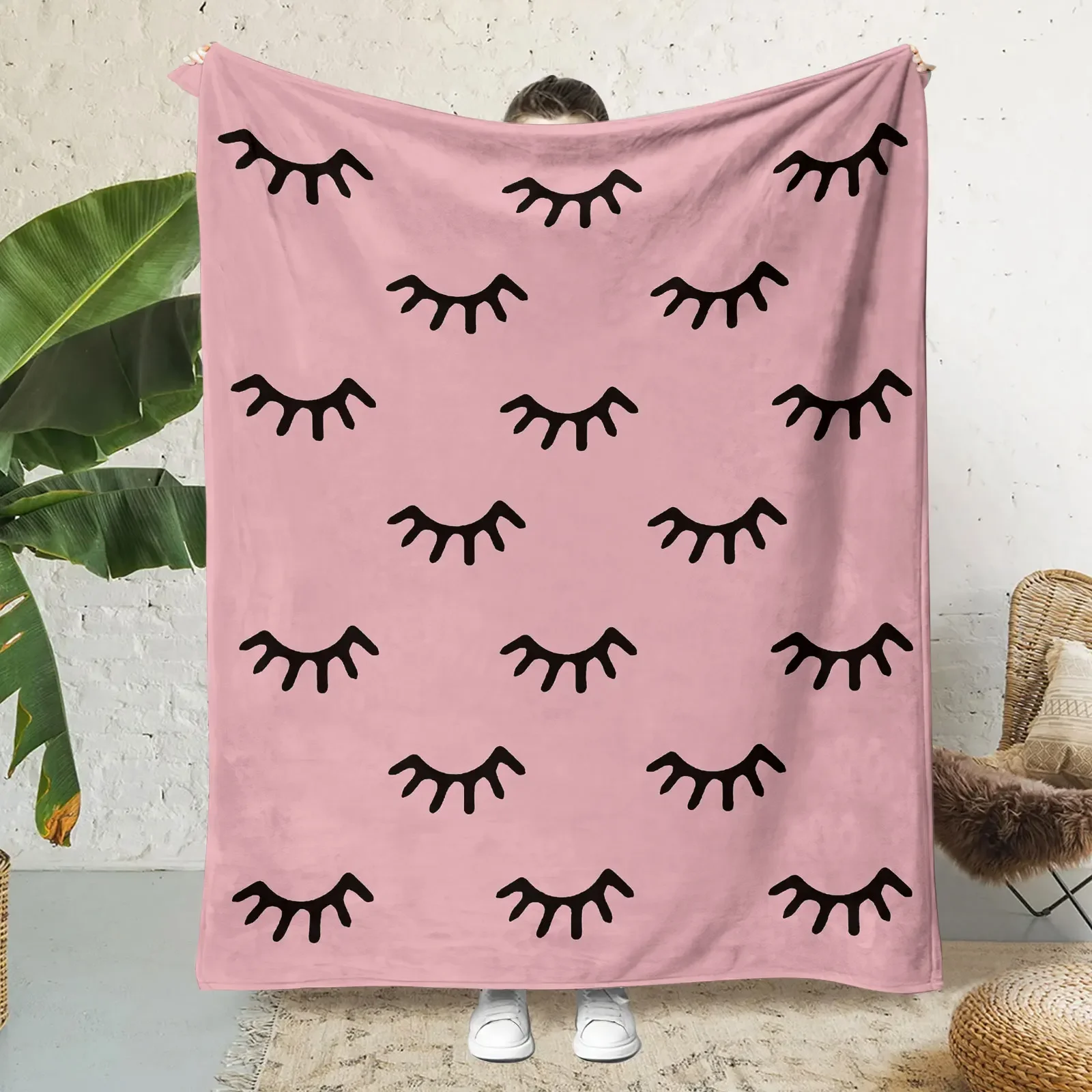 Eyelash Flannel Air Conditioning Flannel Blanket, Digital Printing Blanket, Sofa Cover Blanket, Home Leisure Blanket