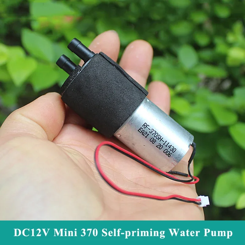 

DC12V Micro Water Pump Mini 370 Motor Self-priming Suction Water Pump Diaphragm Pump DIY Tea Table Kettle Pumping Aquarium Tank