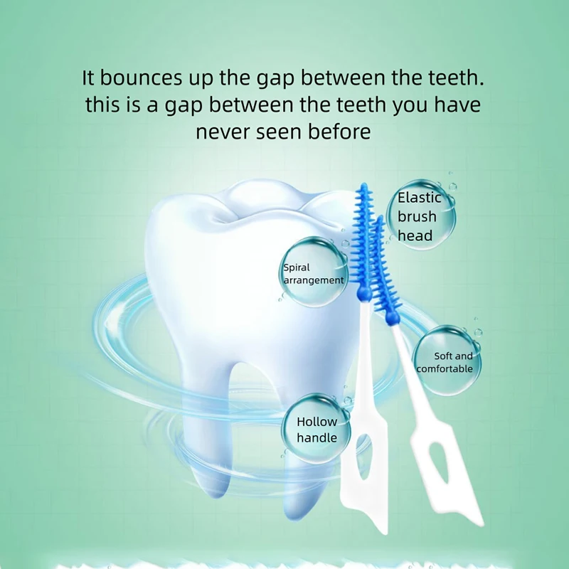 240 개/상자 치간 칫솔 부드러운 고무 치아 청소 도구 치아 사이의 치과 청소 칫솔 구강 위생 관리 도구