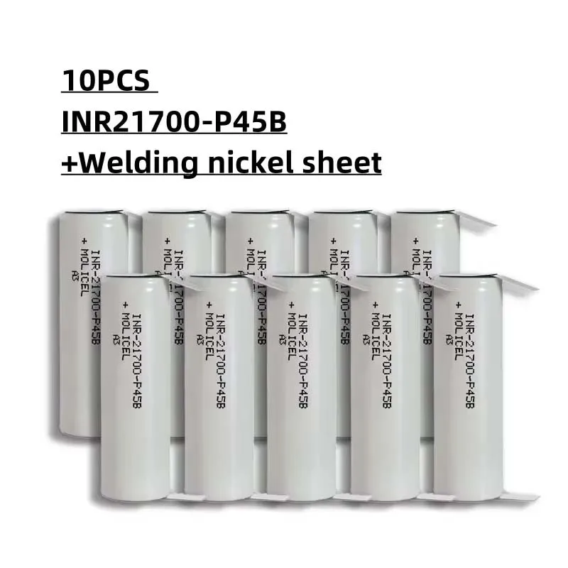 The best INR 21700 P45B 4500mAh 3.7V 10C High Power Discharge Large Capacity Rechargeable Battery 21700+Nickel Sheet+Wire view 4