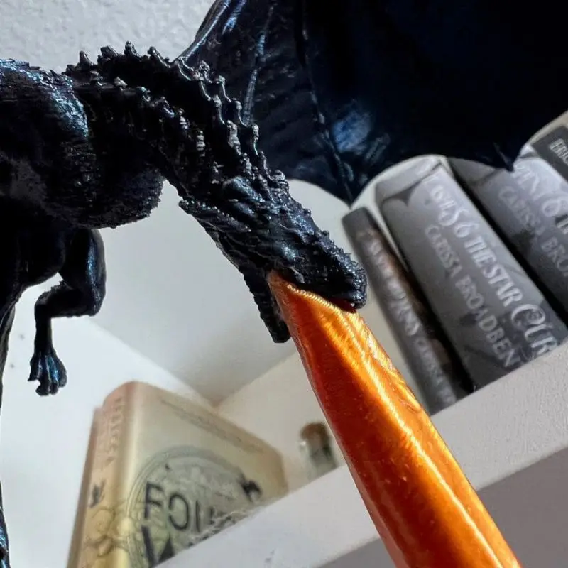 Dragon Flame Book Nook Decoration Creative Spray Fire Dragon Bookshelf Gothic Bookshelf The Dark Fantasy Flying Dragon Sculpture