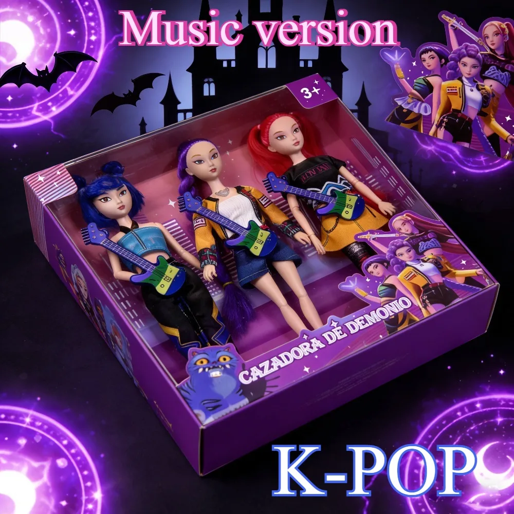 

DIY Kpop Action Figures for Girls - Demon Hunters Rumi Mira Zoey Plastic Dolls, Beautiful Collectible Toy, Ideal Kids Play Gift