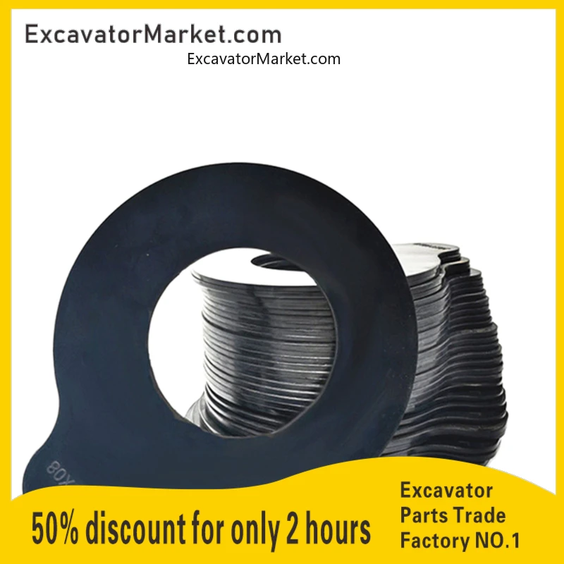 Excavator Parts Circular Wear-Resistant Rubber Gasket Resin Gasket Non-Removable Shaft Boom Pad Bucket Pin Ultra-Thin Gasket