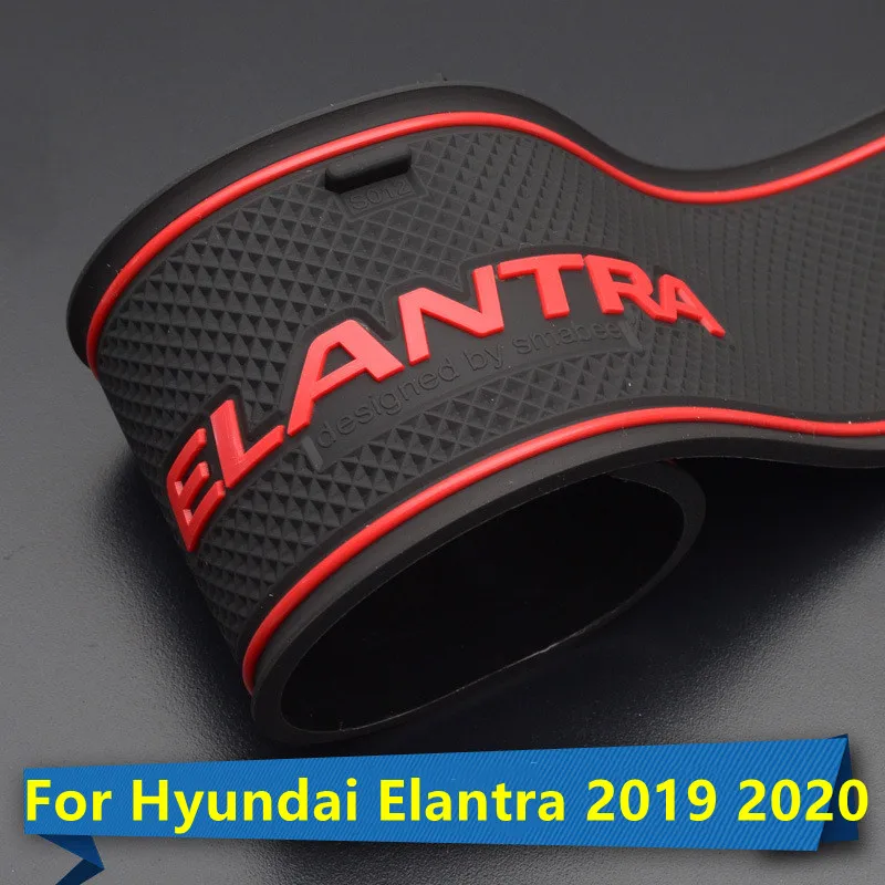 For Hyundai Elantra 2019 2020 Non Slip Door Gate Pad  Car Door Groove Mat  Anti-Slip Gate Slot Cup Pad Fit Cup Cushion