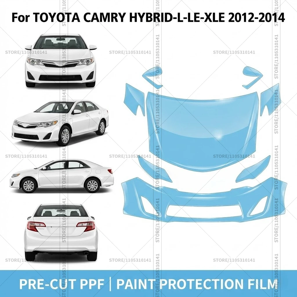 

Pre-Cut Paint Protection Film PPF Transparent Car Film Automotive PPF Front Kit For Toyota Camry Hybrid-L-LE-XLE 2012-2014