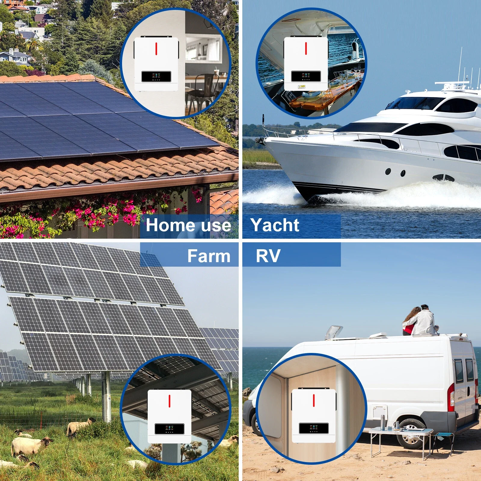 CNswipower موجة جيبية نقية عاكس هجين 4000VA 3600 واط 120A MPPT تحكم إمدادات الطاقة نظام سلوار